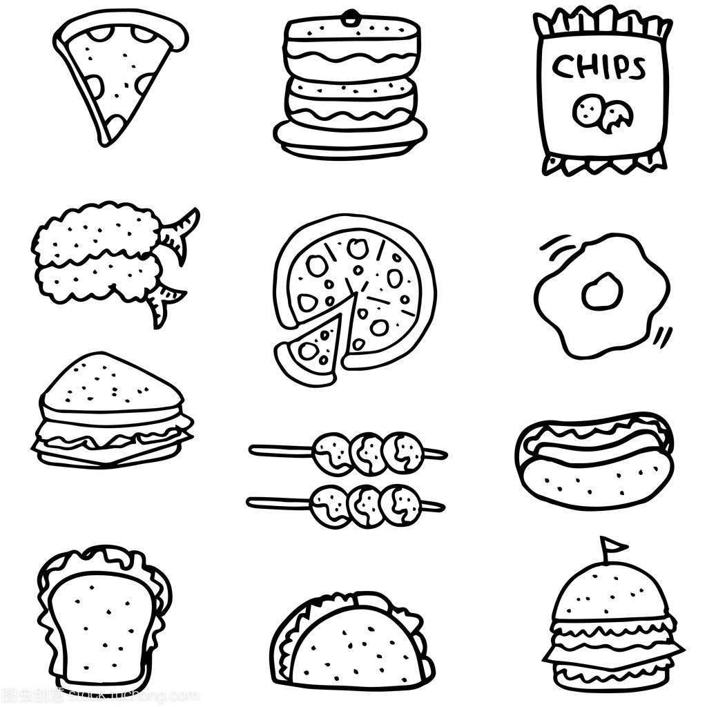 指尖上的美味 涂鸦手画食物组，用画笔品味生活